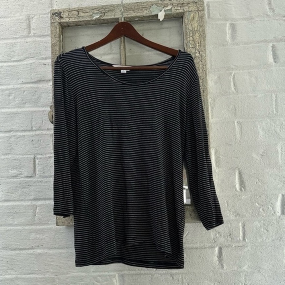 🔴Market and Spruce Women Black 3/4 Sleeve T-Shirt medium